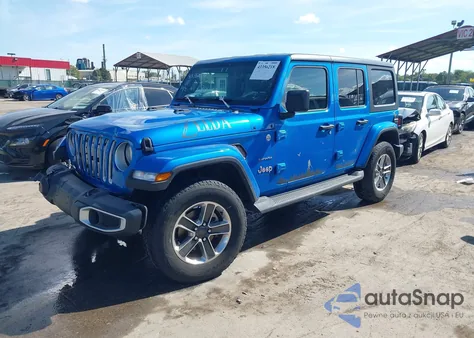 2022 Jeep Wrangler Unlimited Sahara 4X4 из США, поврежденный, VIN 1C4HJXEG9NW247956